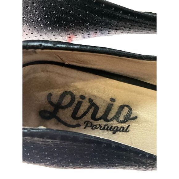 Lirio Portugal Leather Round Toe Heels in Black - Picture 8 of 10